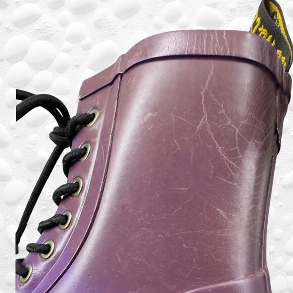 Dr. Martens DRENCH Wellington Wellies - Purple Rubber Boots – Size 8 - Picture 4 of 12
